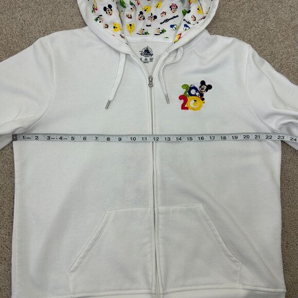 Disney Parks Full Zip Hoodie Womens XL Multicolor Mickey Minnie Embroidered - Picture 9 of 15